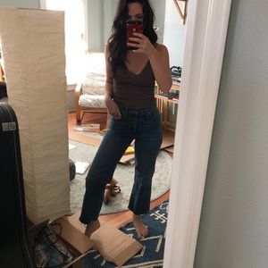 Madewell slim wide leg crop jean 23